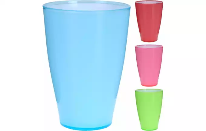 KUBEK PLASTIKOWY DUOKOLOR 350ml 12 cm kolorowy