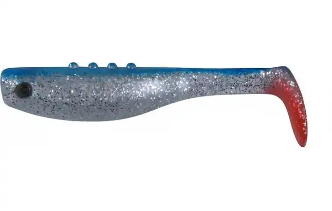 RIPPER DRAGONBANDIT 3&quot;/7,5CM 15SZT CLEAR BLUE SILVER GLITTER RED TAIL CHE-BA30S-20-361