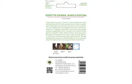 NASIONA RUKOLA ROKIETTA SIEWNA 0,5G LEGUTKO GRC2