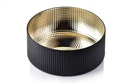 Misa dekoracyjna Serenite Black Gold szklana 22,5cm HTID6655