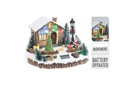 Scenka świateczna Camping Mikołaj Led 26x20cm ABG101350 Christmas Decoration