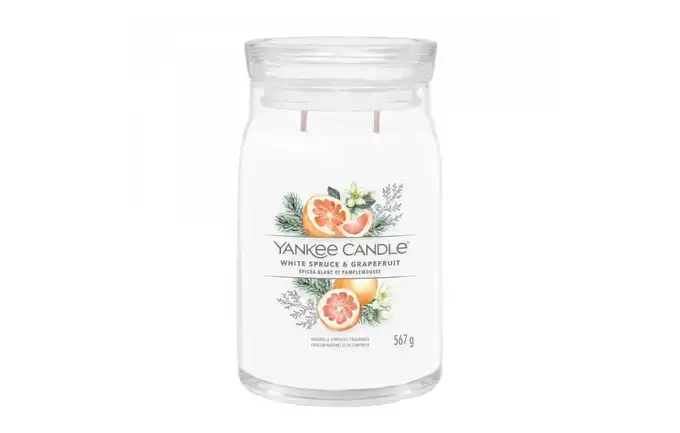 YC SIGNATURE ŚWIECA DUŻA WHITE SPRUCE &amp; GRAPEFRUIT 1629992E