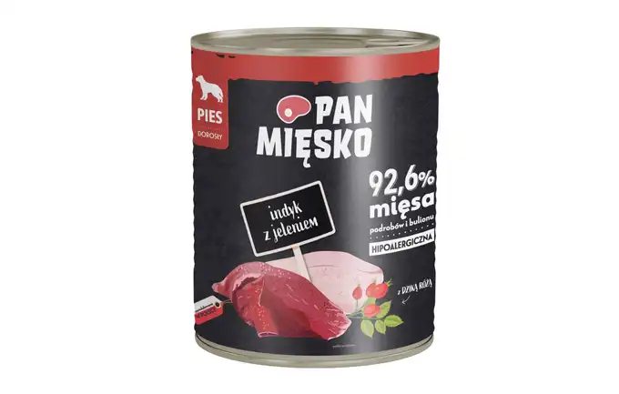 KARMA PAN MIĘSKO MOKRA PIES INDYK Z JELENIEM (DOROSŁY) 800G