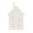 DOMEK LED PORCELANOWY ZE ZŁOTĄ LINIĄ 7X6,5X10 CM