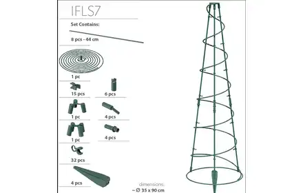 PROSPERPLAST PODPORA DO ROŚLIN FLOO SUPPORTS - ZIELONY LEŚNY IFLS7-G851